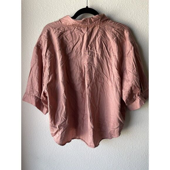 Athleta Cotton Dreams Sleep Oversized Top M Pink Pajama Shirt Loungewear - Picture 4 of 8